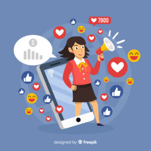 Social media vector image