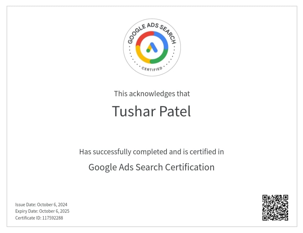 tushar-patel-google-searchads-certified